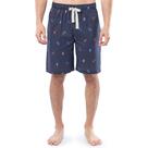 Pantalones Cortos para Dormir IZOD de Popelina Estampada y Corte Relajado para Hombre en Azul Marino