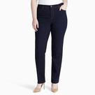 Pantalones Gloria Vanderbilt Amanda de Corte Cónico y Cintura Alta en Rinse Noir