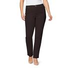 Pantalones Gloria Vanderbilt Amanda Tiro Alto Tapered Color Café Talla 20 Plus