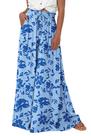 Pantalones PRETTYGARDEN Palazzo de Pierna Ancha Cintura Alta Azul XXL Pantalones PRETTYGARDEN Palazzo de Pierna Ancha Cintura Alta Azul XXL