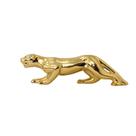 Pantera Leopardo Dourado Brilhante Decoração Elegante Luxo Pantera Leopardo Dourado Brilhante Decoração Elegante Luxo