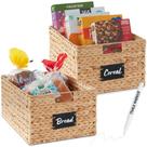 Pantry Baskets Best Choice Products 41x30x20cm, conjunto de 2 jacintos de água