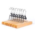 Pants Hangers Amber Home Wood Clamp Velvet, pacote com 10, natural Pants Hangers Amber Home Wood Clamp Velvet, pacote com 10, natural