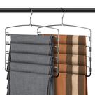 Pants Hangers Kleverise, pacote com 6 unidades, aço inoxidável que economiza espaço