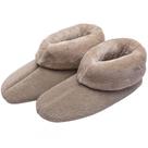 Pantufa Bota Feminina em Atoalhado com Pelúcia - Puff - Caqui - 39/40