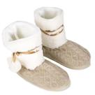 Pantufa Bota Feminina Europa Tricot Charlotte Bege - 694