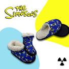 Pantufa Botinha e Chinelo Forrada Em Lã Inverno Com Solado Antiderrapante e Estampa The Simpsons