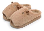 Pantufa Capivara Adulto Pelúcia Chinelo Premium Conforto 3d