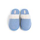 Pantufa Chinelo Liso em Plush Cotton Day 15008 Azul