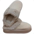 Pantufa cotelê com pelinho chinelo de quarto ref. ptf06173 Pantufa cotelê com pelinho chinelo de quarto ref. ptf06173