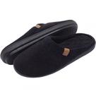 Pantufa Fechada Anatômica Elegance em Atoalhado - Preto - 35/36