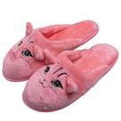 Pantufa Flexível Pelúcia Bordado Gato