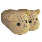 Pantufa Gato Bege Unissex Pelúcia Inverno Quentinha Solado Borracha