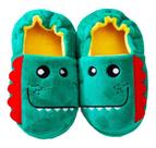 Pantufa Infantil Antiderrapante Menino Dinossauro Pe Inverno