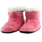 Pantufa Infantil Bebe Rosa Peluciada com Fechamento por Contato