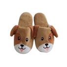 Pantufa Infantil Cachorro Fechada Marrom Basic+ Nº 27/28