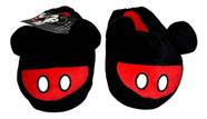 Pantufa Infantil De Pelúcia 3d Símbolo Personagem Mickey Mouse Inverno Disney Tamanho 28/29