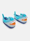 Pantufa infantil menino tubarão azul puket tamanho:34a36