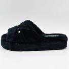 Pantufa Katurê Slide Flatform Slide em Fleece com Pérolas Feminina