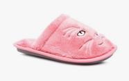 Pantufa Leffa Infantil Pelúcia Gatinha Gato Rosa 719