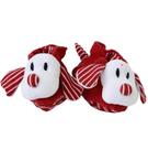 Pantufa Para Bebê Atoalhada Zip Toys Listrado Vermelho P