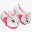 Pantufa Pelucia Gata Marie 3d Infantil Solado De Borracha