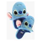 Pantufa Pelúcia Stitch 3d Fofinha e Macia 35 Ao 38 Azul