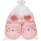 Pantufa urso rosa 9 a 12 meses buba