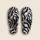 Pantufa Zebra Microfibra Preto e Branco - ACASA