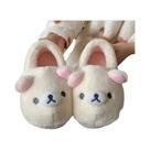 Pantufas De Algodão Kawaii Bear Rilakkuma Para O Inverno, Sapatos Fechados E Confortáveis Para