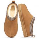 Pantufas de Inverno Fofas em Camurça Legítima Bebealy para Mulheres Castanho 40 Pantufas de Inverno Fofas em Camurça Legítima Bebealy para Mulheres Castanho 40