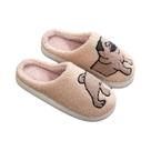Pantufas De Pelúcia Bordadas Com Pug Para Mulheres E Homens, Quentes, Antiderrapantes, Com Sola
