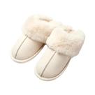 Pantufas Femininas De Algodão Peludas E Quentes, Confortáveis Para O Outono E Inverno, Calçados