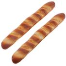 Pão artificial Gresorth Long Baguette 47 cm PU Fake 2 unidades