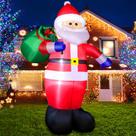 Papá Noel Inflable Navideño de 1.8 m con Luces LED FunFanso