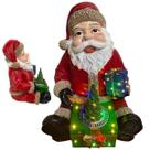 Papai Noel Arvore Natal Trem Giratorio Led Som Decoraçao Estante Mesa Casa Loja Vitrine Shopping Festa Fim De Ano
