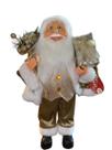 Papai noel casaco paete dourado saco de presente luxo 40cm Papai noel casaco paete dourado saco de presente luxo 40cm