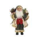 Papai Noel colete vermelho Peluciado Rústico 40cm Papai Noel colete vermelho Peluciado Rústico 40cm