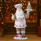 Papai noel confeitaria ginger vermelho/bege - 33,5cm Papai noel confeitaria ginger vermelho/bege - 33,5cm