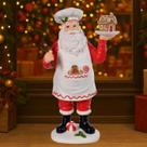 Papai noel confeitaria ginger vermelho/branco - 32cm Papai noel confeitaria ginger vermelho/branco - 32cm