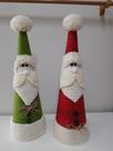 Papai noel de isopor e tecido e lã, com 20 cm altura