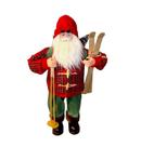 Papai noel decor com saco de presentes esqui e bastoes 60cm Papai noel decor com saco de presentes esqui e bastoes 60cm