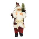 Papai Noel Decorativo Xadrez Vermelho Gorro Guizo 25cm - Magizi Papai Noel Decorativo Xadrez Vermelho Gorro Guizo 25cm - Magizi