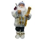 Papai Noel em Pé Lenhador Branco/Cinza 45cm Tok da Casa Boneco de Natal Papai Noel em Pé Lenhador Branco/Cinza 45cm Tok da Casa Boneco de Natal