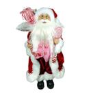 Papai Noel Em Pe Vermelho e Rosa 45cm Florarte 80389001 Papai Noel Em Pe Vermelho e Rosa 45cm Florarte 80389001