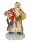 Papai Noel em Resina com guirlanda Vm / Vd 25cm Papai Noel em Resina com guirlanda Vm / Vd 25cm