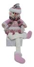 Papai Noel Enfeite Natal Perna Mole Boneco De Neve P 33cm