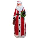 Papai Noel Enfeite Natalino Com Guirlanda 23,8cm Resina