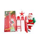 Papai Noel Escalando Chaminé, Brinquedo Elétrico Com Escadas De Contas, Decoração De Natal, Presente