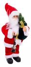Papai Noel Grande Com Saco Lanterna Boneco Natal Luxo 60cm